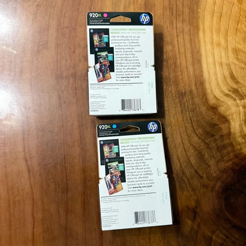 Genuine HP Ink 920 XL Black Cyan Magenta Color Expires 2014